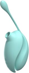 Vibromasseur à succion clitoridien avec son œuf vibrant à distance Turquoise