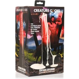 - Centaure Explosion Gode en Silicone Éjaculateur - Noir/Rouge