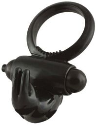 Anneau Vibrant Lapin Vibro Rabbit Ring Noir