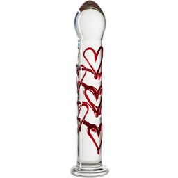 No. 30 Gode en Verre avec Cœurs 17,5 cm