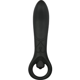 Vibromasseur anal en noir - 15,5 cm