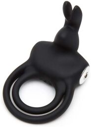 Double anneau vibrant rabbit rechargeable Noir