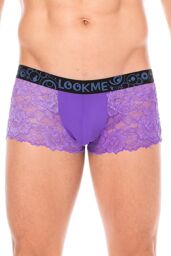 Boxer violet en dentelle délicate Violet