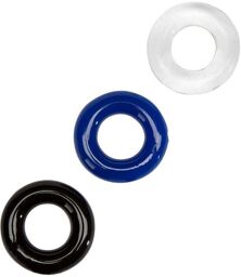 Lot de 3 cockrings Doughnut Multicolore