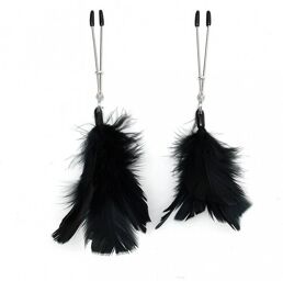 Pinces à seins avec plumes