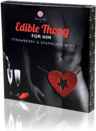 String Comestible Goût Fraise et Vin Pétillant pour Homme