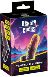 Manchon pénien texturé en silicone doux avec anneau élastique