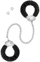Menottes pour chevilles en fourrure Noir