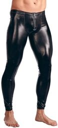 Pantalon look Vinyle Zip Show Noir