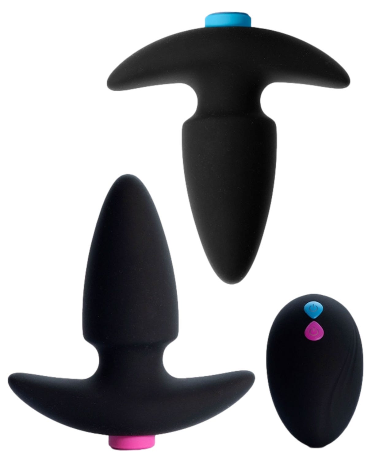 Kit de 2 Plugs Anal Vibrants Télécommandés pour Couple FunkyButts