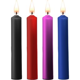 Kit 4 Bougies BDSM Colorées Teasing Wax Candles