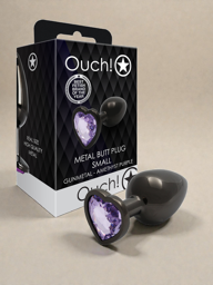 Plug Coeur - Small - Gunmetal/Amethyst Purple