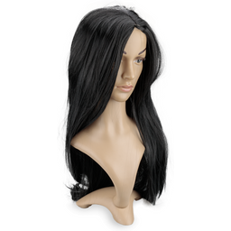 Perruque cheveux bruns longs raides dégradés
