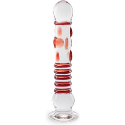 Gode godemichet en verre Temptation gode vaginal ou anal homme ou femme - Rouge