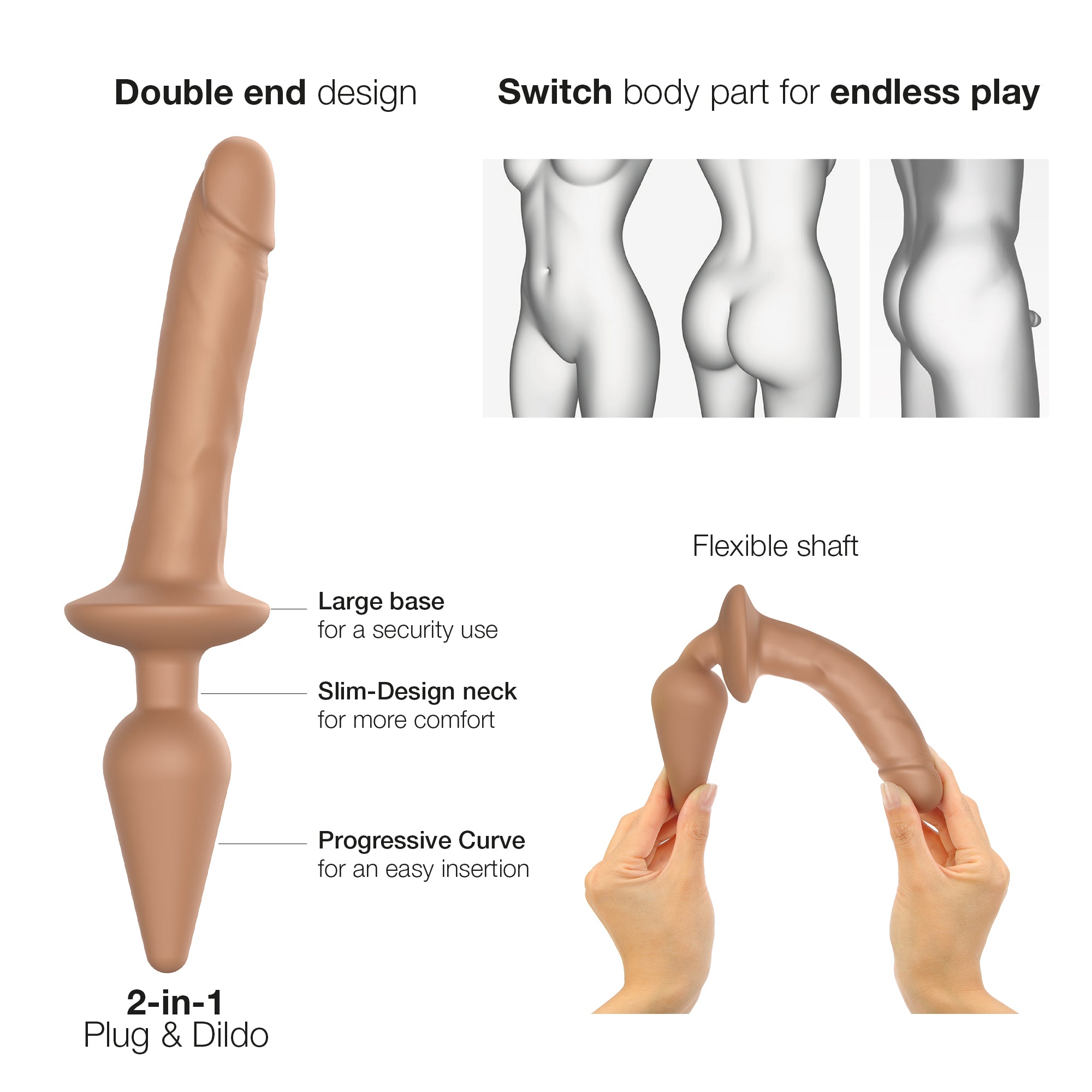 Switch Plug-In Realistic Dildo Caramel