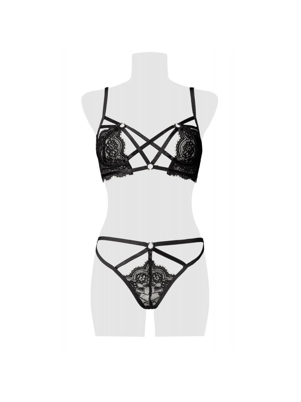 Ensemble 2 pièces dentelle 21003 Romantic noir