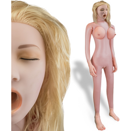 Poupée gonflable réaliste blonde yeux fermés Agathe