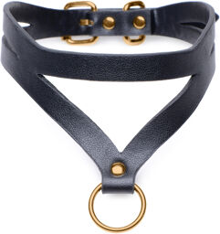 Collier Bondage Baddie avec joint torique - Noir/Or