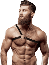 HARNAIS EN CUIR ÉCOLOGIQUE ÉPAULE CROISÉE POUR HOMMES