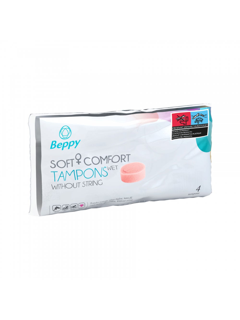 Éponges Menstruelles Soft + Comfort WET Tampons Boîte de 4