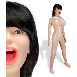 Poupée gonflable premium brune yeux verts Ornella