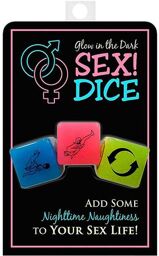 Dés Coquins Glow in The Dark Sex! Dice Noir