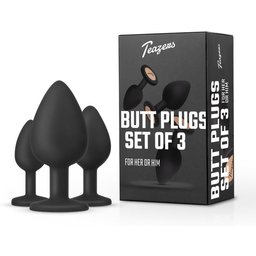 - Set de 3 plugs anaux - Noir
