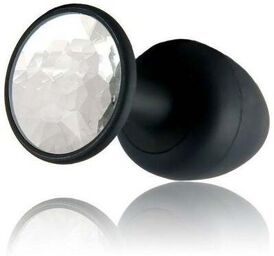 Plug Anal Bijou Silicone Geisha Diamond M Argenté