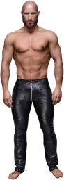 H021 Pantalon long pour homme avec app. PVC Noir