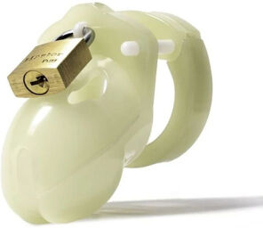 Cage de cage de chasteté lumineux compact 4,4 cm