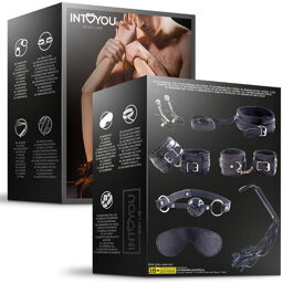 Set de bondage 7 pièces avec accessoires doux et ajustables