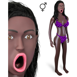Poupée gonflable trans black Olivia