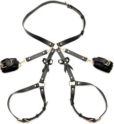 Harnais de bondage avec nœuds M/L - Noir