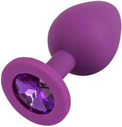 Plug anal violet avec bijou