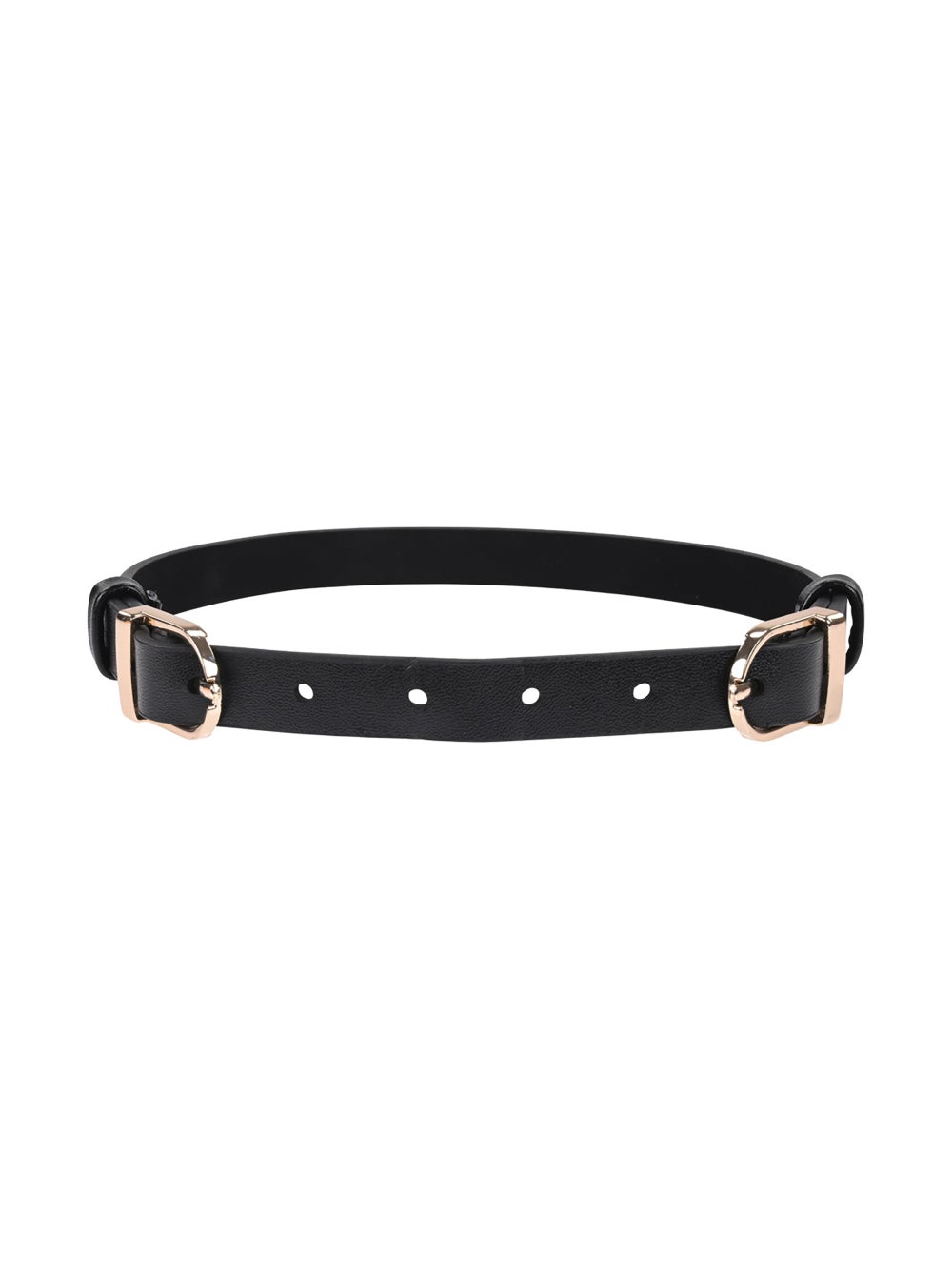 Collier choker BDSM Double Buckle