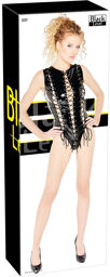 Body en vinyle noir brillant avec laçages ajustables Noir