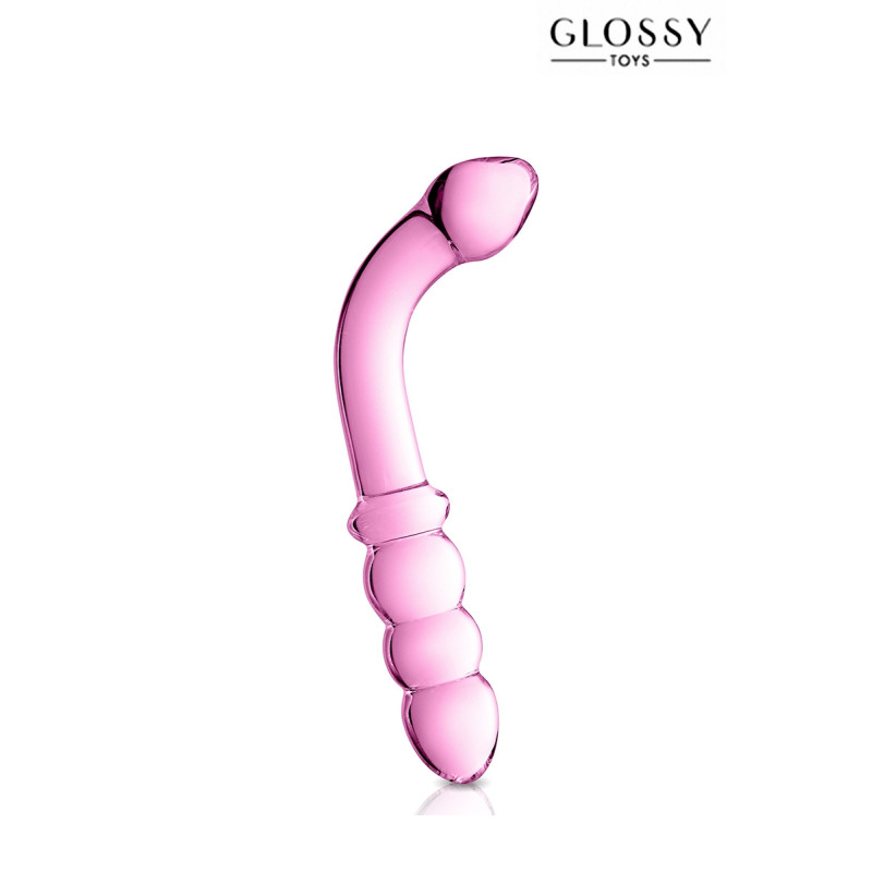 Gode en verre rose n°8