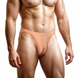 - Pussy Strap Jockstrap avec Vagin - Beige