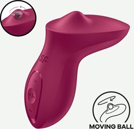 Vibromasseur Lay-on à Double Stimulation Clitoridienne Bordeaux