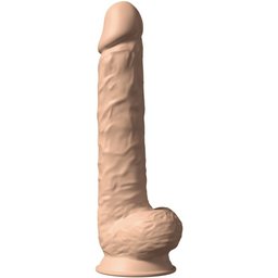 Gode Ventouse XXL avec testicules 38 cm ø7 Beige