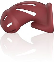 Model 28 - Ultra Soft Silicone Cage chasteté - Red