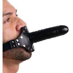 - Bâillon cuir avec dildo