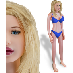 Poupée gonflable blonde anus vagin