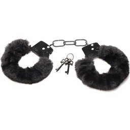 XR Brands - Cuffed In Fur Menottes - Noir