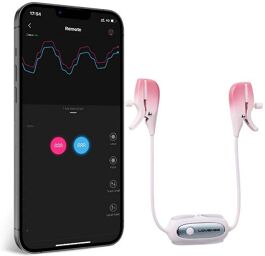 Pinces à Tétons Vibrantes Connectées Gemini Rose