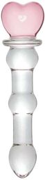 Gode en Verre Beaded Heart Sensual Glas Transparent