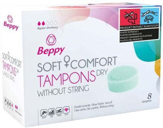 Éponges Menstruelles Soft + Comfort DRY Tampons Boîte de 8 Blanc
