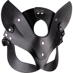 Masque de chat en similicuir et rivets métal