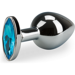 Bijou anal en métal strass ovale