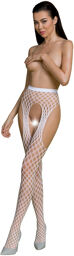 Collants effet ligas blancs Blanc